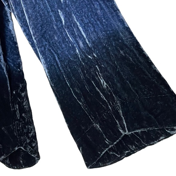 Kyla Seo Blair Blouse S Velour Deep Ocean Tie Dye Boho Resortwear Luxe - Picture 4 of 7